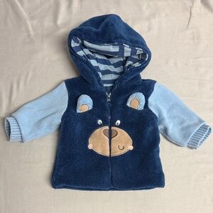 MotherCare - Plush Blue Baby Hoodie